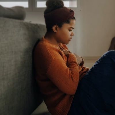 woman of colour having anxiety