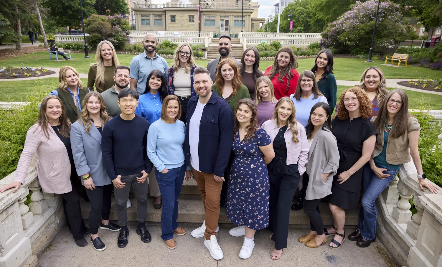 The Your Counselling team of Calgary counsellors and therapists outside Lougheed House